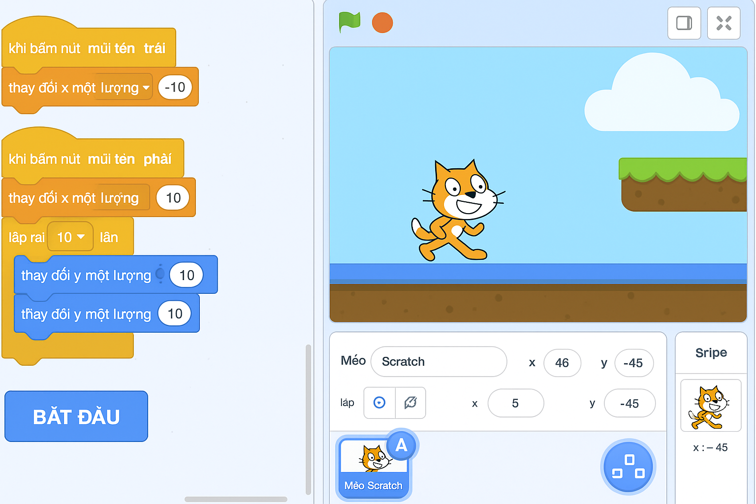 Thiết kế Dự án trên Scratch